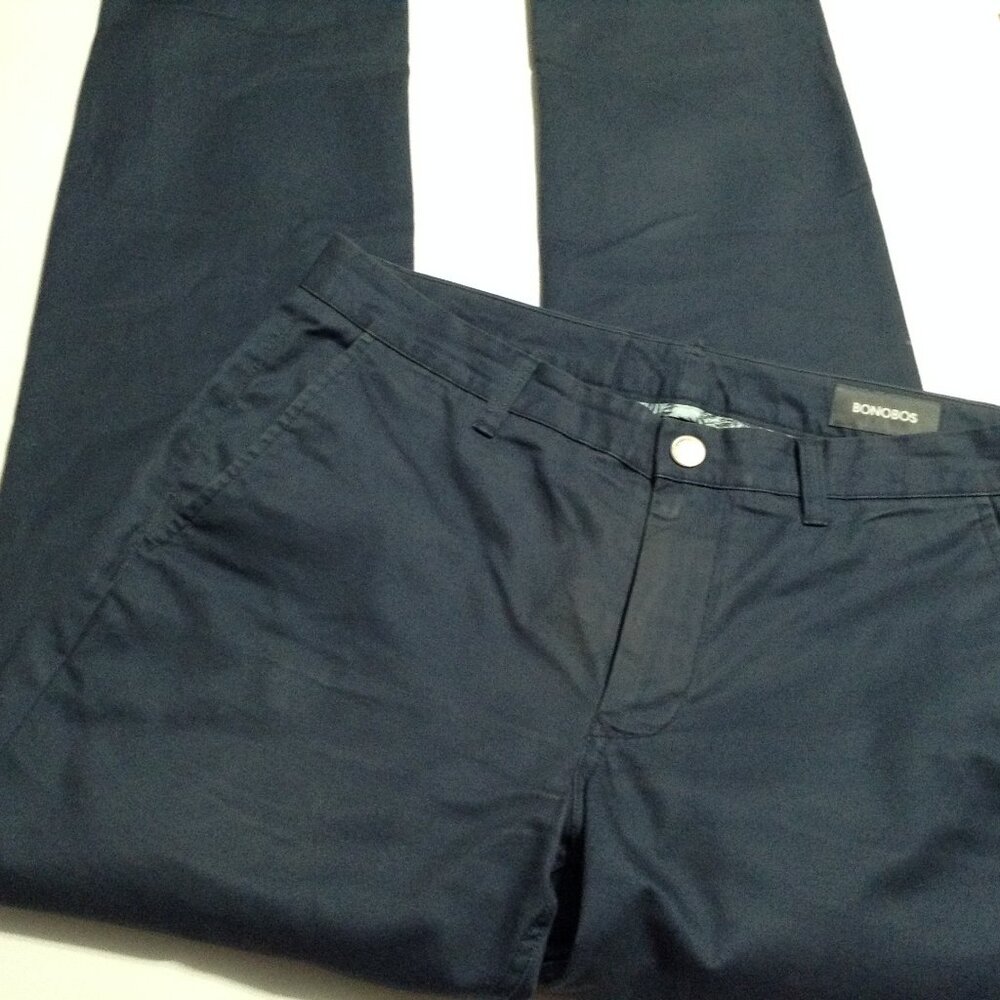 Bonobos Pants Men 32x32 Blue Chino Cotton Office Leisure Golf
